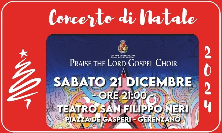 Sabato 21 Dicembre 2024 - ORE 21:00 - Concerto gospel di Natale