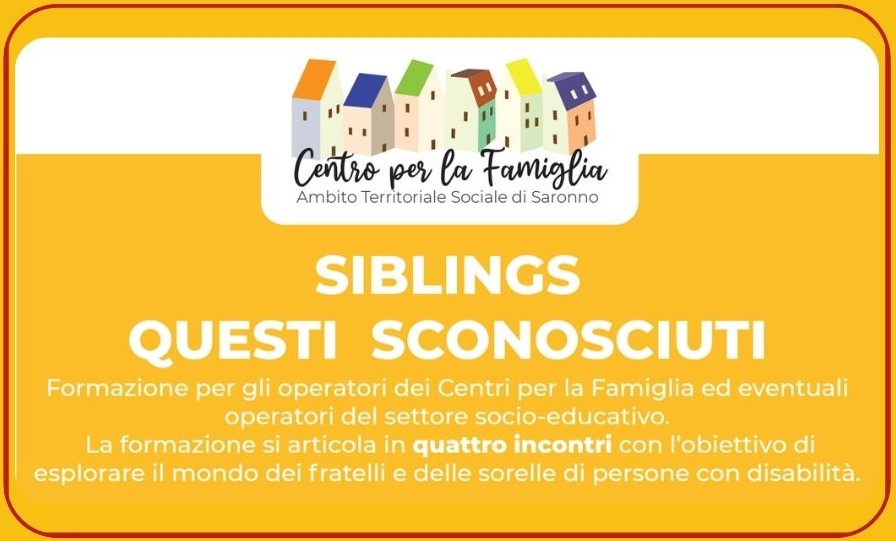 Ciclo di incontri previsti dal Progetto Siblings